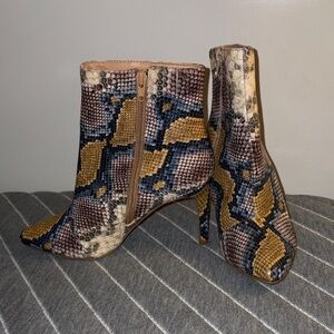 Express Snakeskin Pattern Ankle Boots